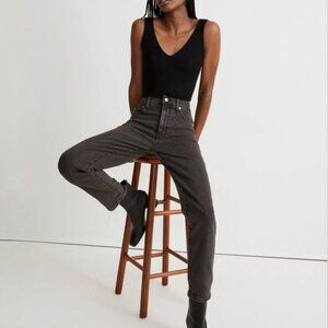 Madewell The Perfect Vintage Jean 27 black gray denim high rise